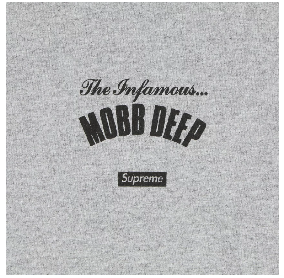 Supreme Mobb Deep Dragon Tee Heather Grey