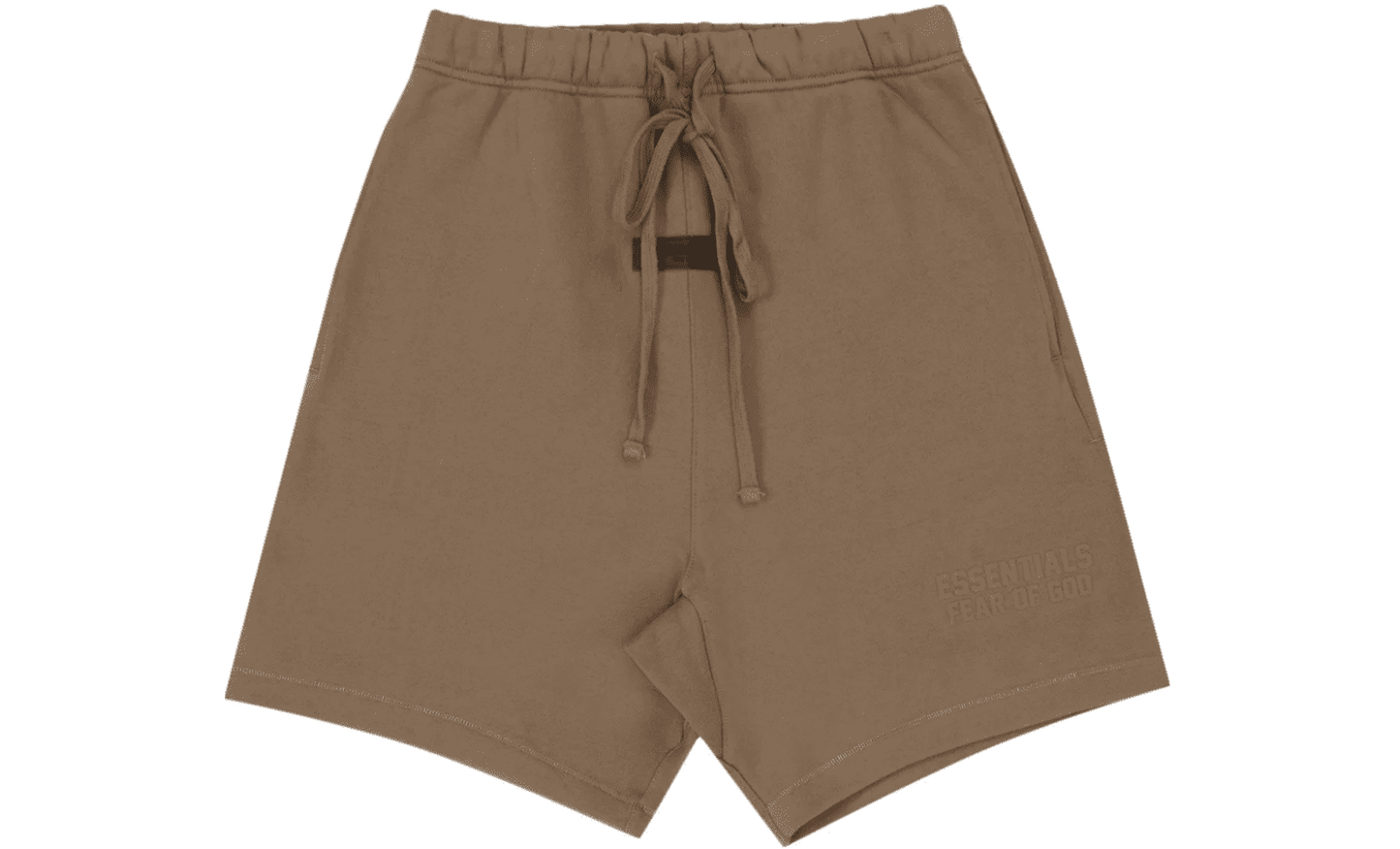 Essentials Fear of God Flocked Shorts Oak