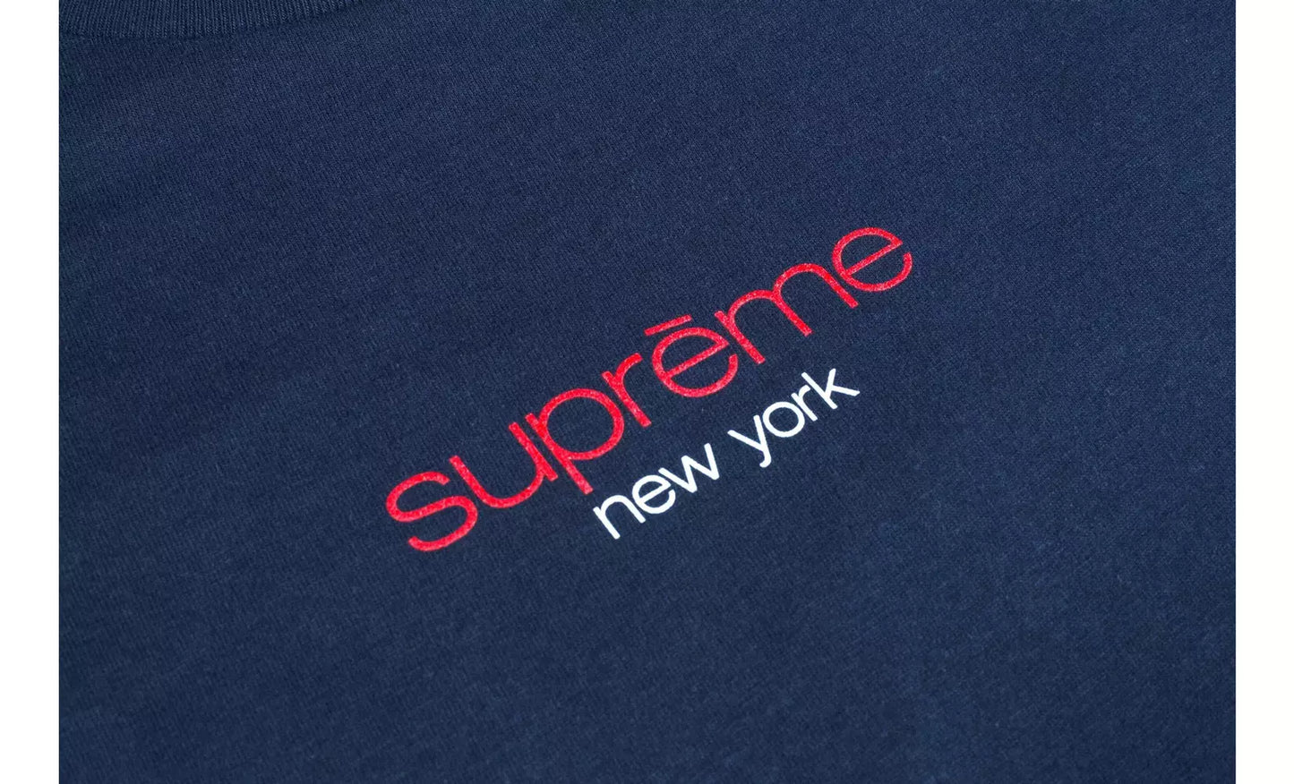 Supreme Classic Logo Tee Navy